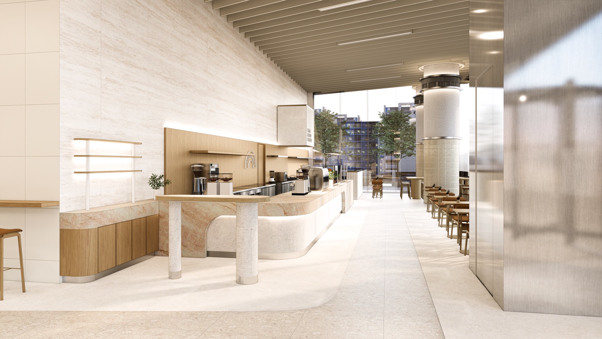 Ground floor cafe render